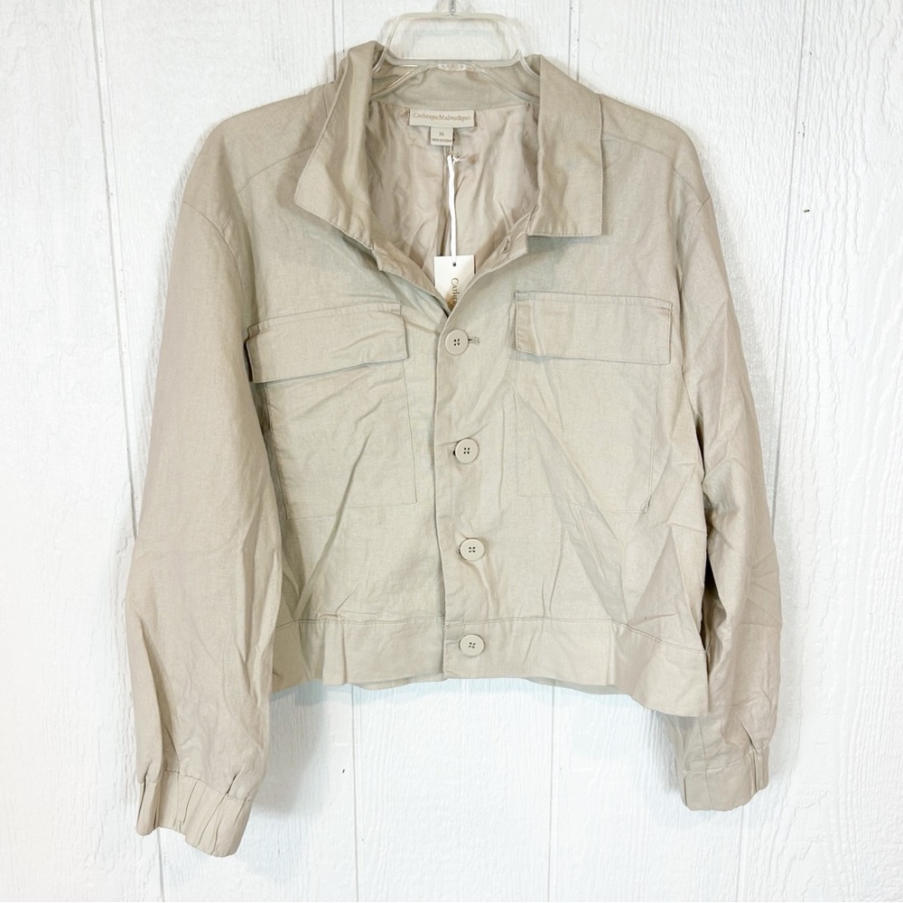 NEW Catherine Malandrino Linen Cropped Jacket XL